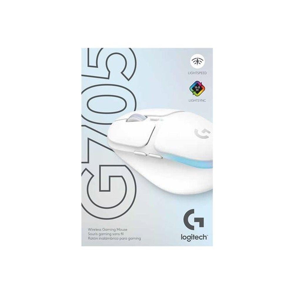 Mouse gamer Logitech G705 inalámbrico Lightspeed blanco-4