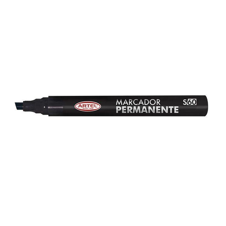 Marcador permanente Artel 60 punta biselada negro-0