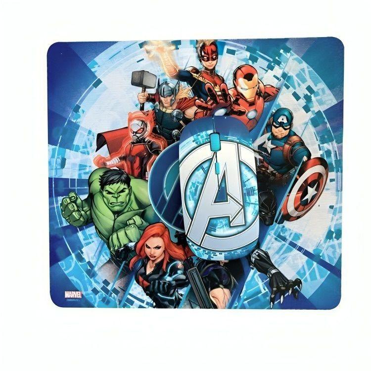 Kit mouse inalámbrico y mouse pad Disney Avengers 2-2