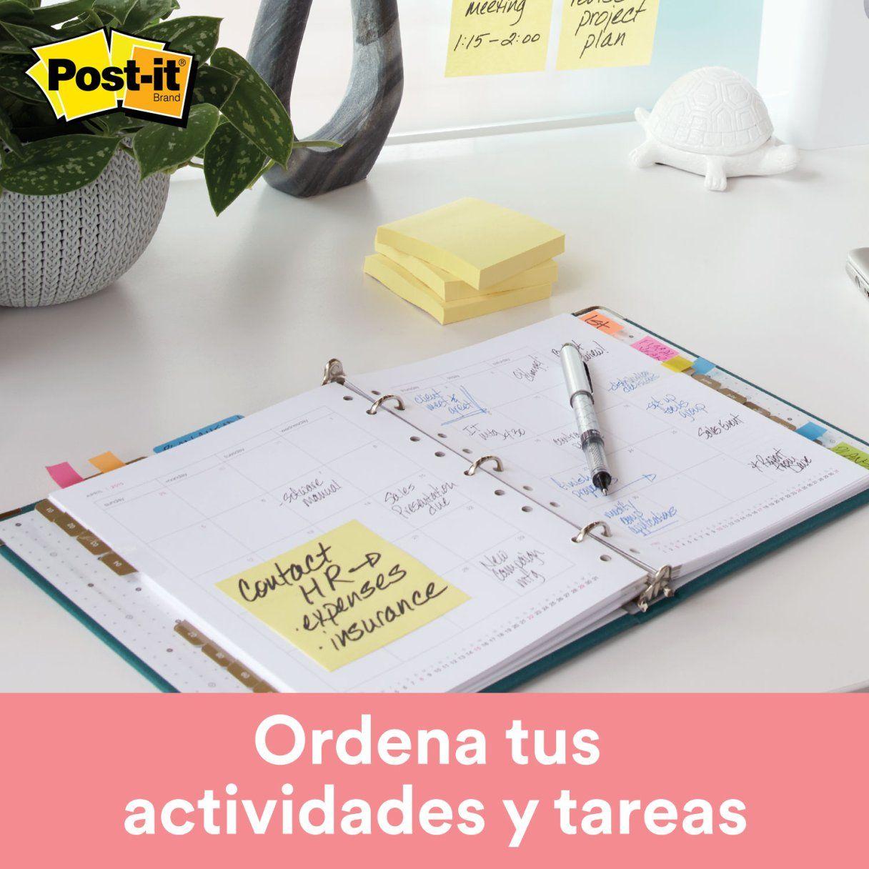 Notas adhesivas 3M Post-It 653 removibles amarillas-2