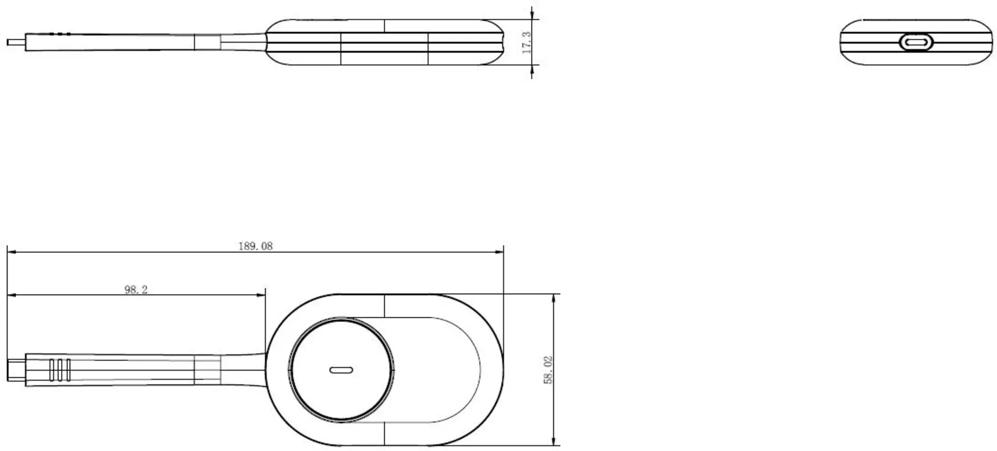 Dongle inalámbrico Hikvision DS-D5SC3B-W para proyectores interactivos-3