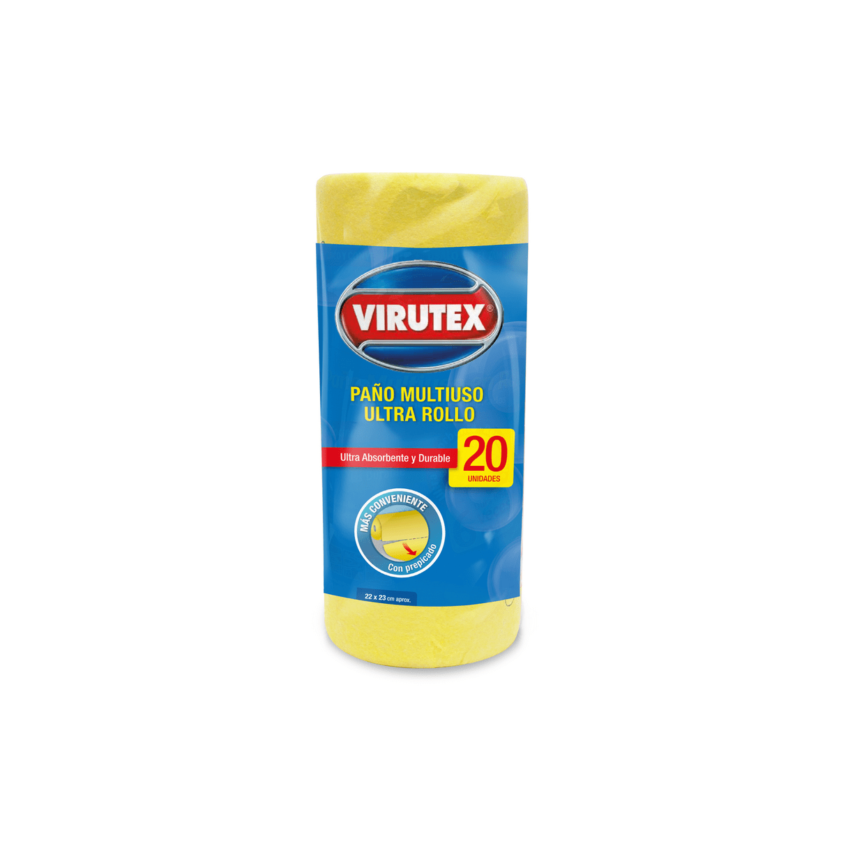 Paño absorbente Virutex prepicado 22x23 cm rollo de 20 unidades-0