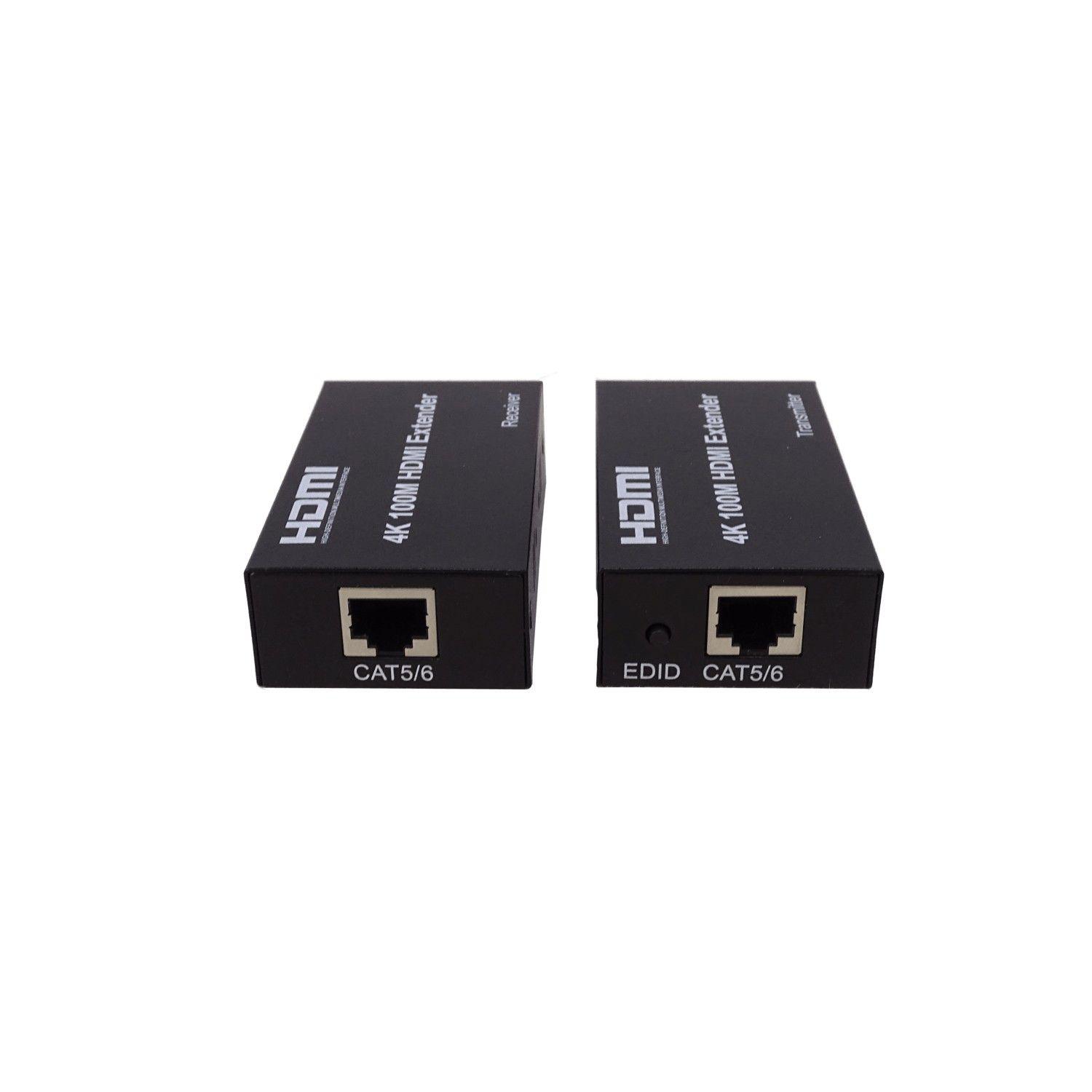 Cable de extensión HDMI 4K UTP CAT5E/CAT6 100 m con 5V 1A-1