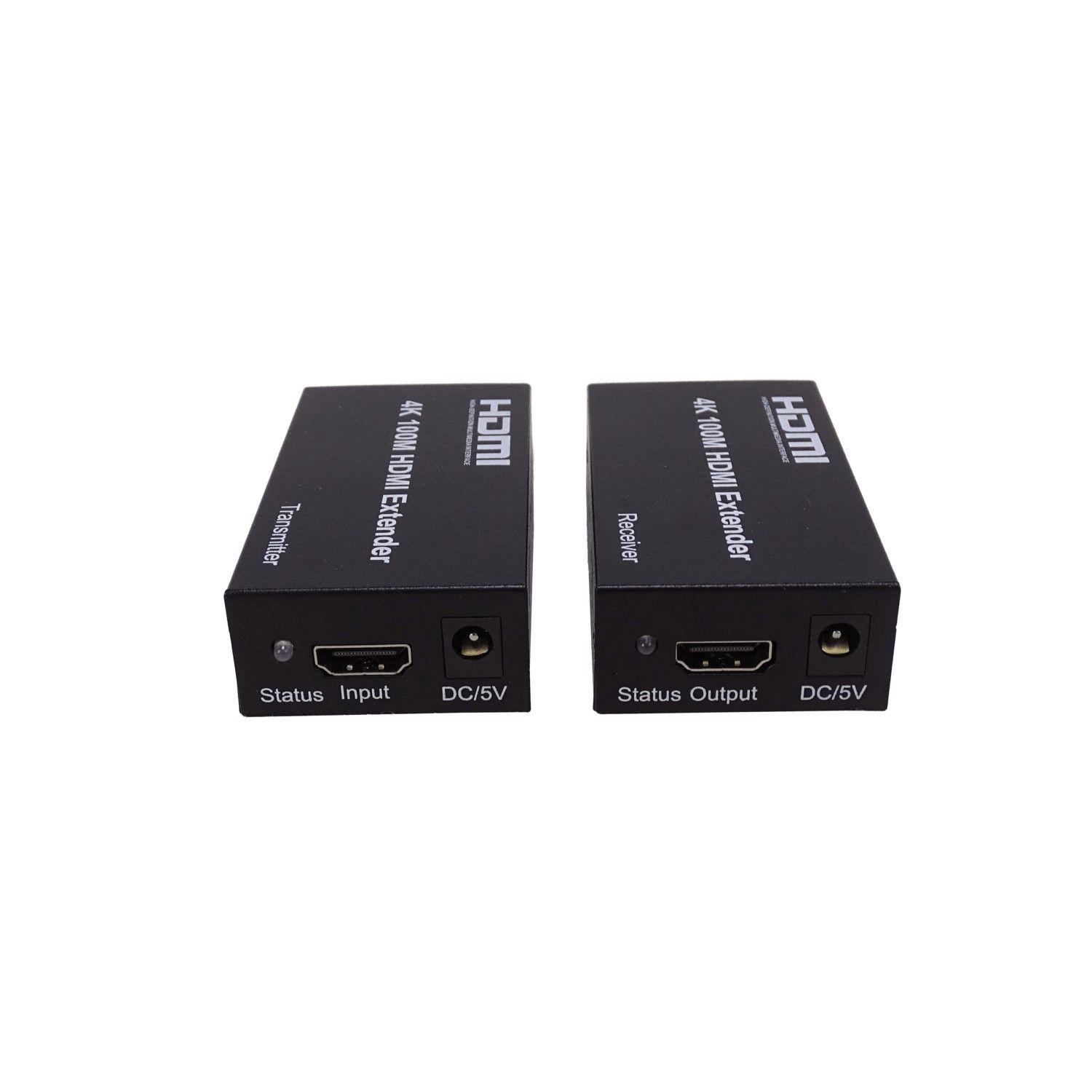 Cable de extensión HDMI 4K UTP CAT5E/CAT6 100 m con 5V 1A-2