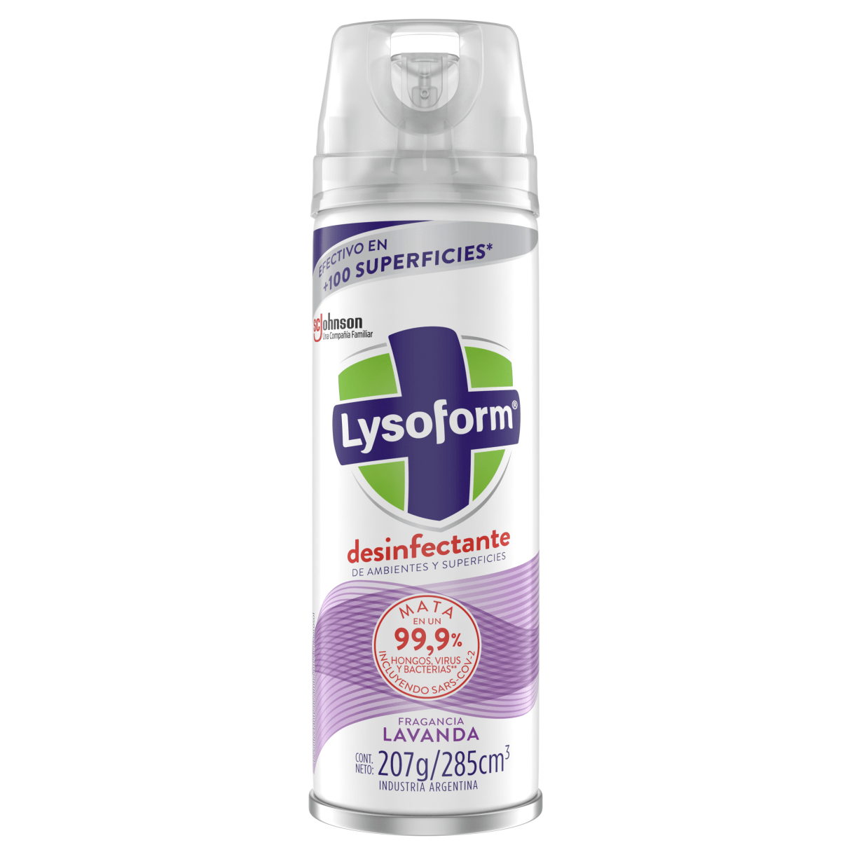 Desinfectante en aerosol Lysoform 285 cc con fragancia de lavanda-1