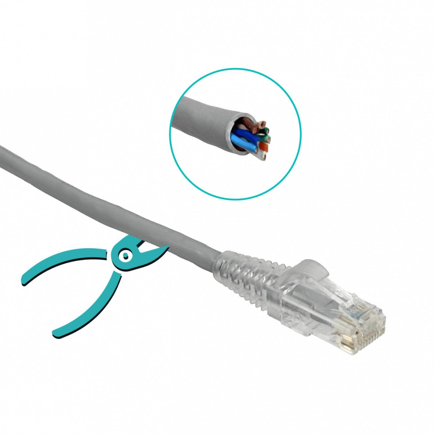 Cable patch Furukawa Cat5e U/UTP 3 m gris-2