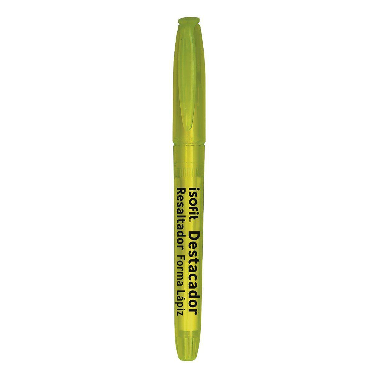 Destacador de bolsillo Isofit punta biselada amarillo flúor-1
