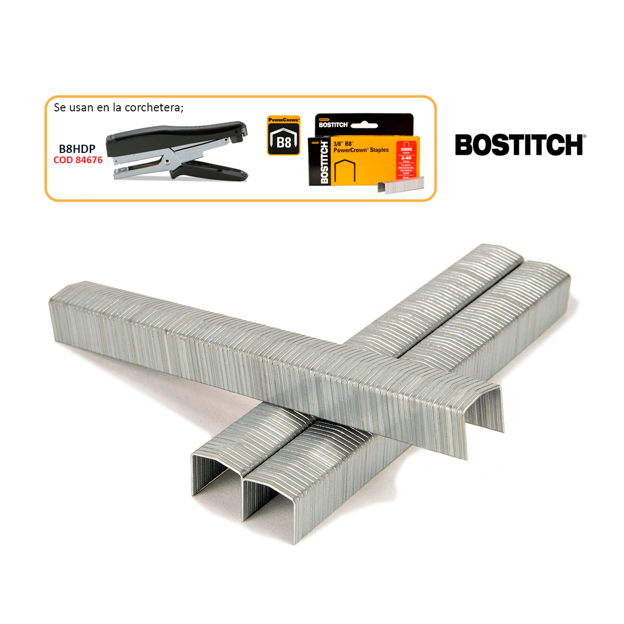 Corchetes Bostitch Stcr-2115 3/8'' Caja de 5000 unidades-1