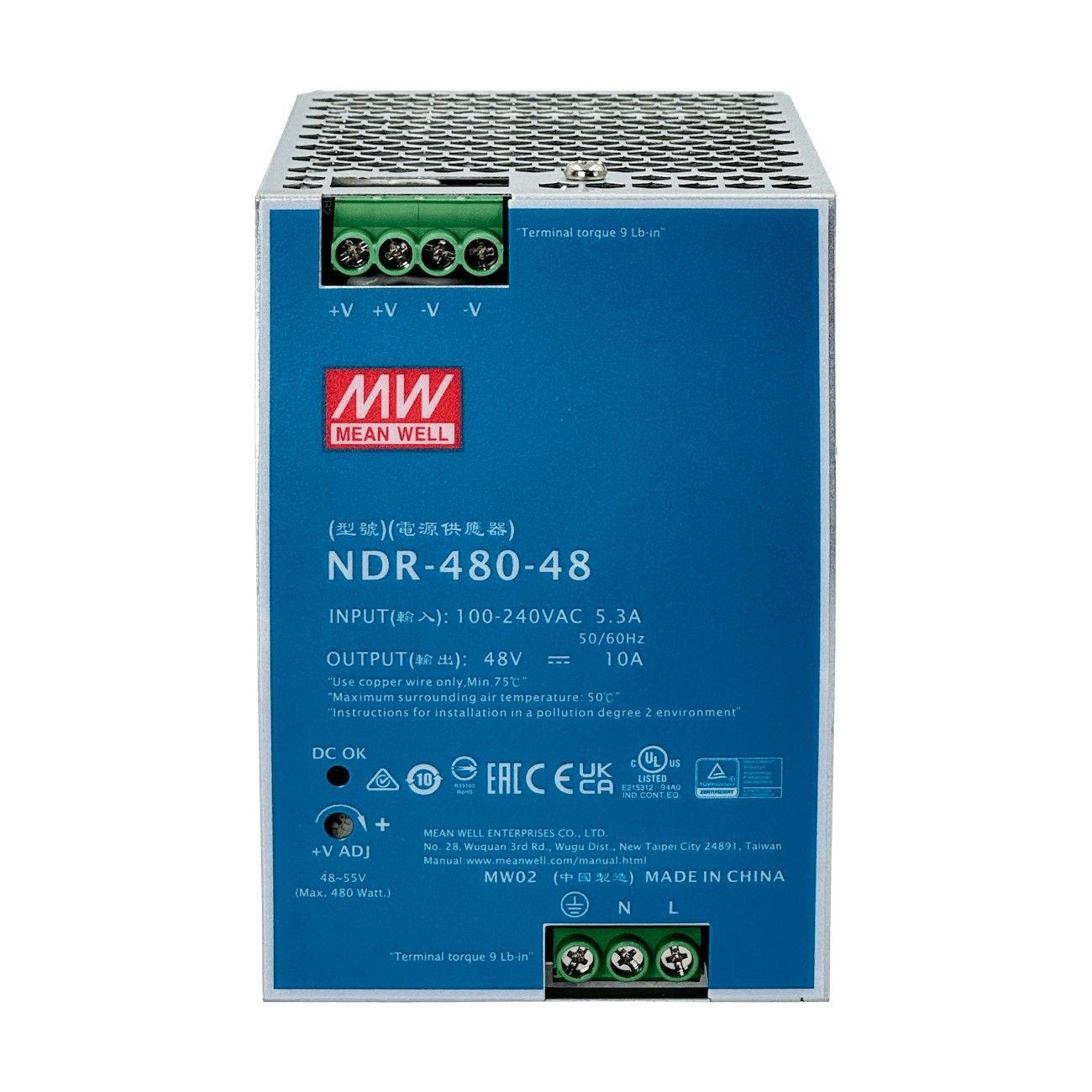 Fuente de poder Meanwell 48 V 480 W 10 A ajustable 48-55 V-1