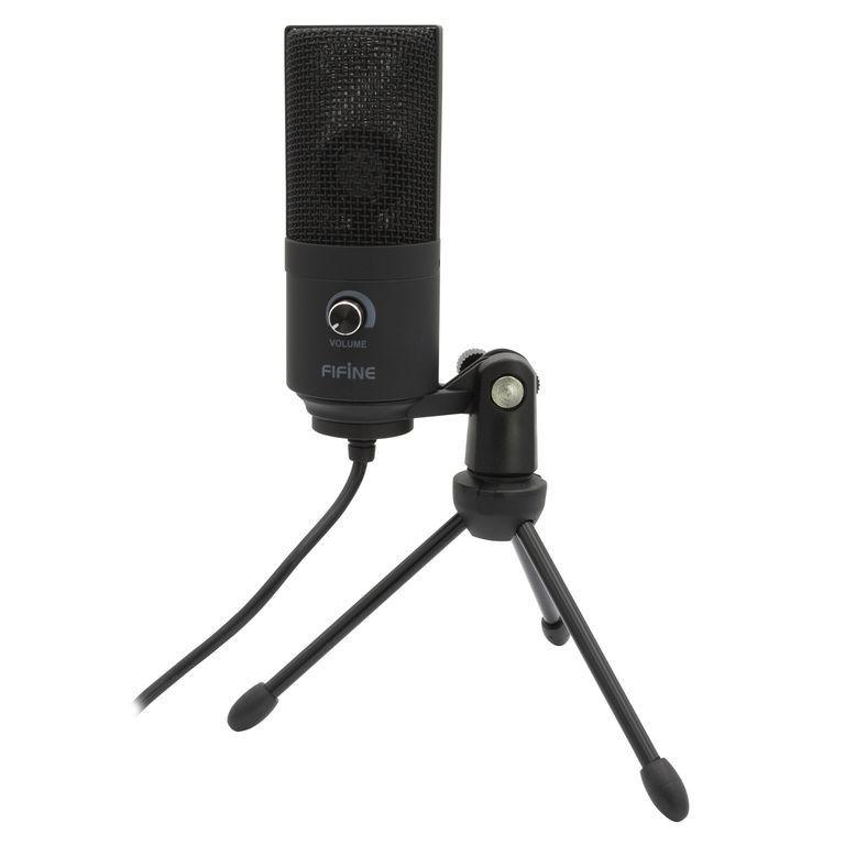 Micrófono condensador Fifine K669B USB plug & play negro-0