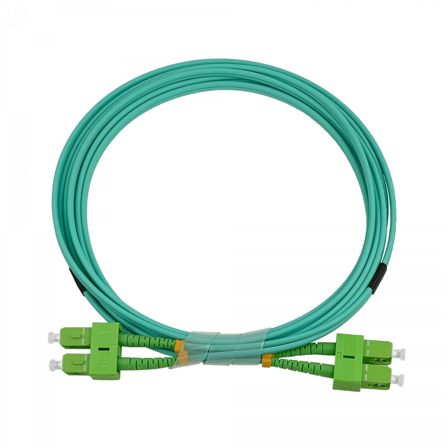 Jumper de fibra óptica SC/APC a SC/APC OM3 3 m multimodo LSZH-2