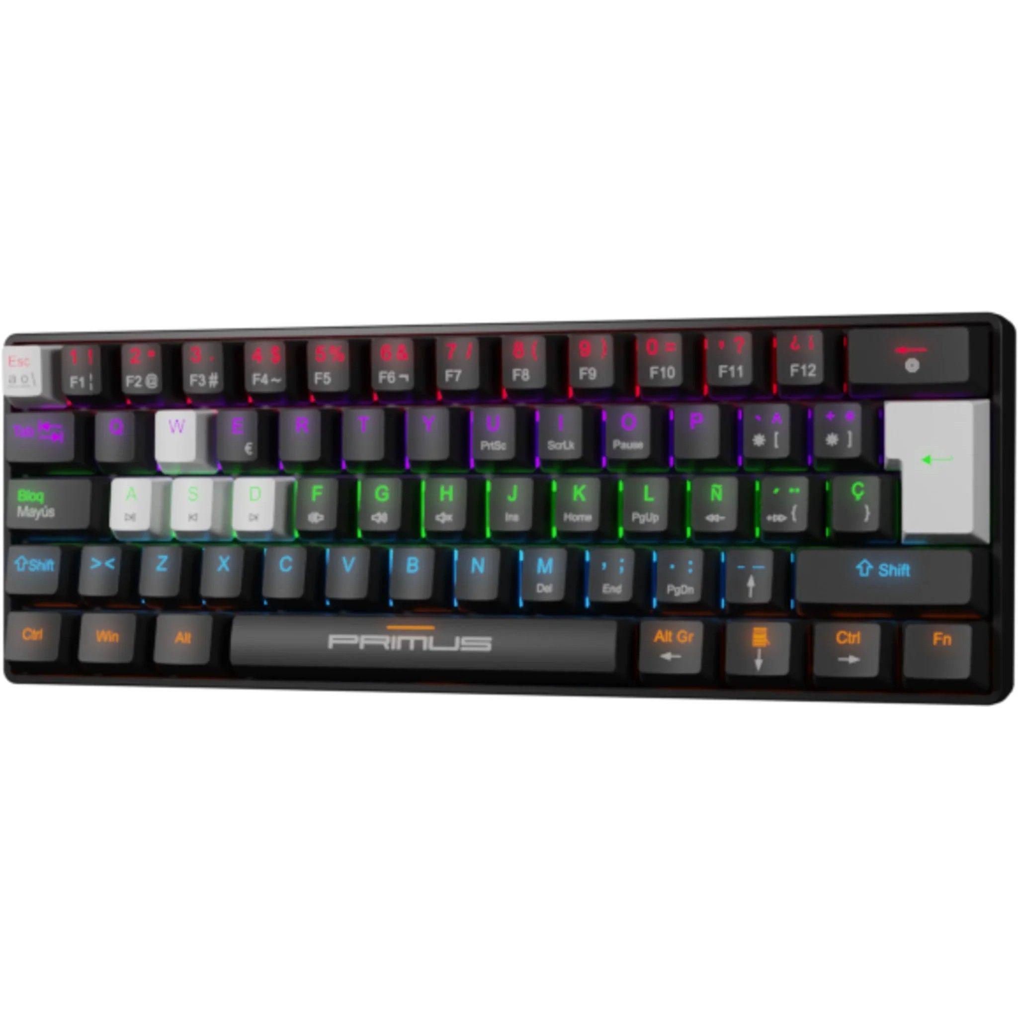 Teclado mecánico Primus Gaming 60% compacto RGB-1
