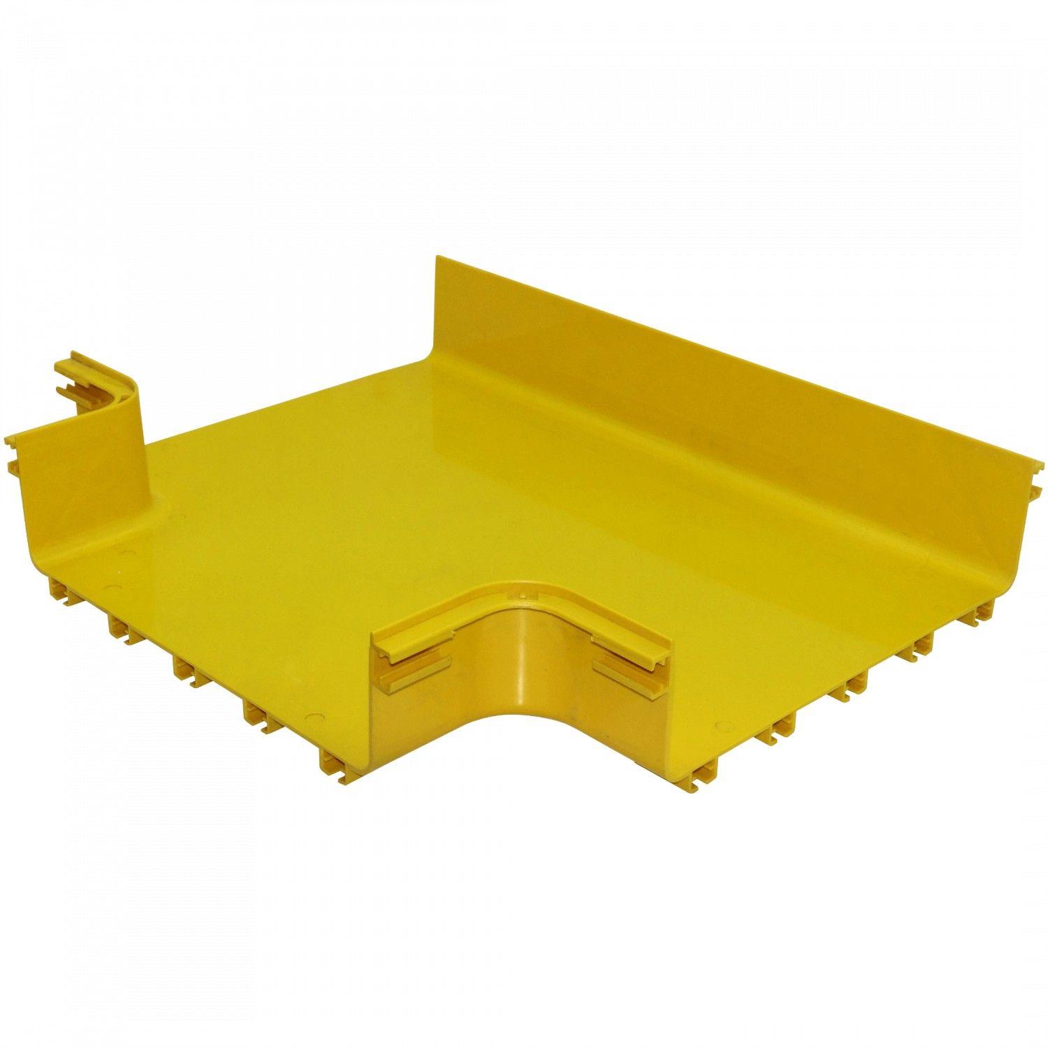 Derivación horizontal Tee 360x100 mm macho PC+ABS LSZH amarillo-1