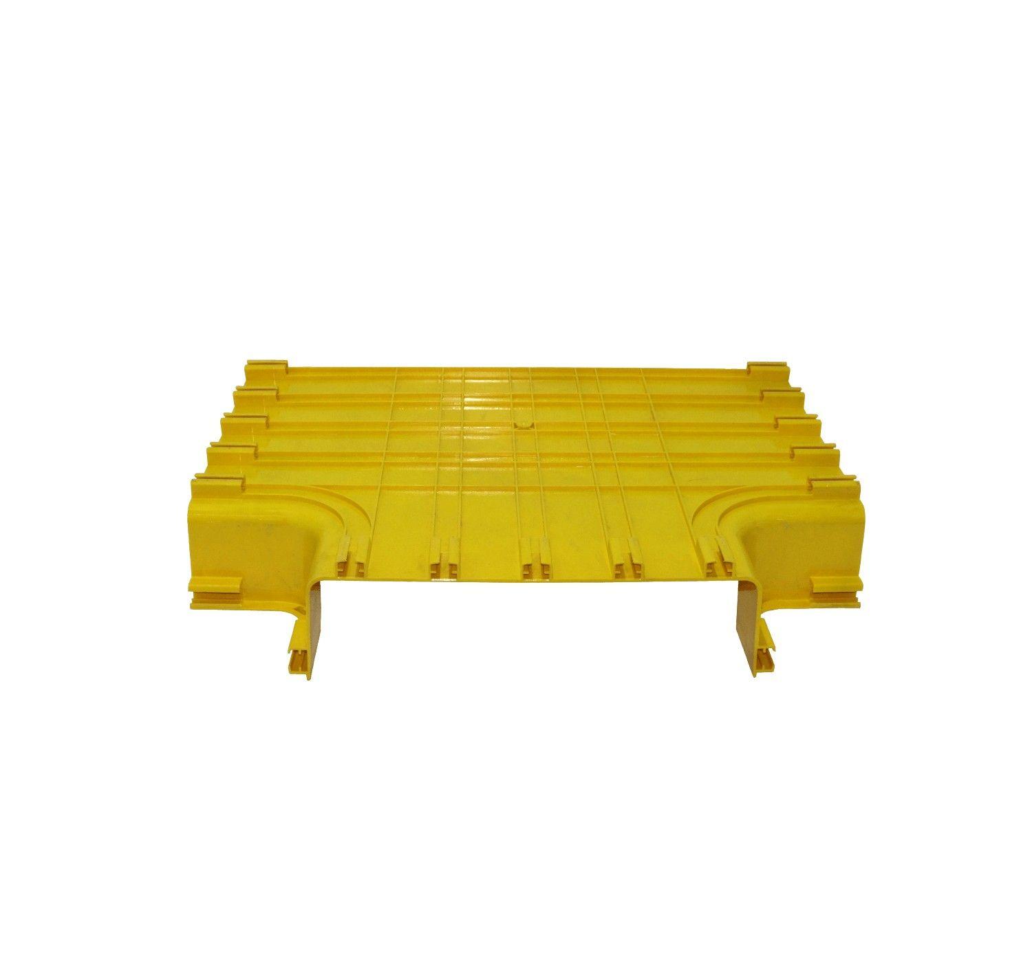 Derivación horizontal Tee 360x100 mm macho PC+ABS LSZH amarillo-3