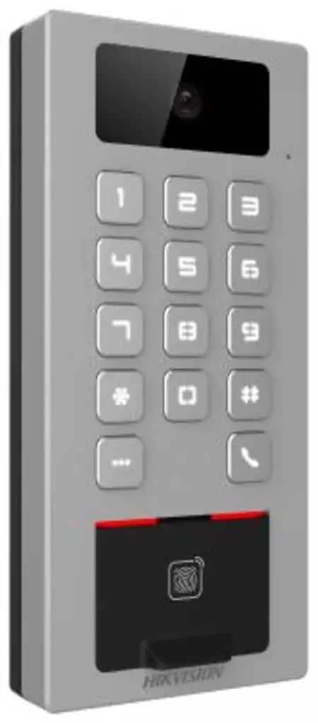 Panel de control de acceso Hikvision DeepinView IP65 IK09 con videoportero-2