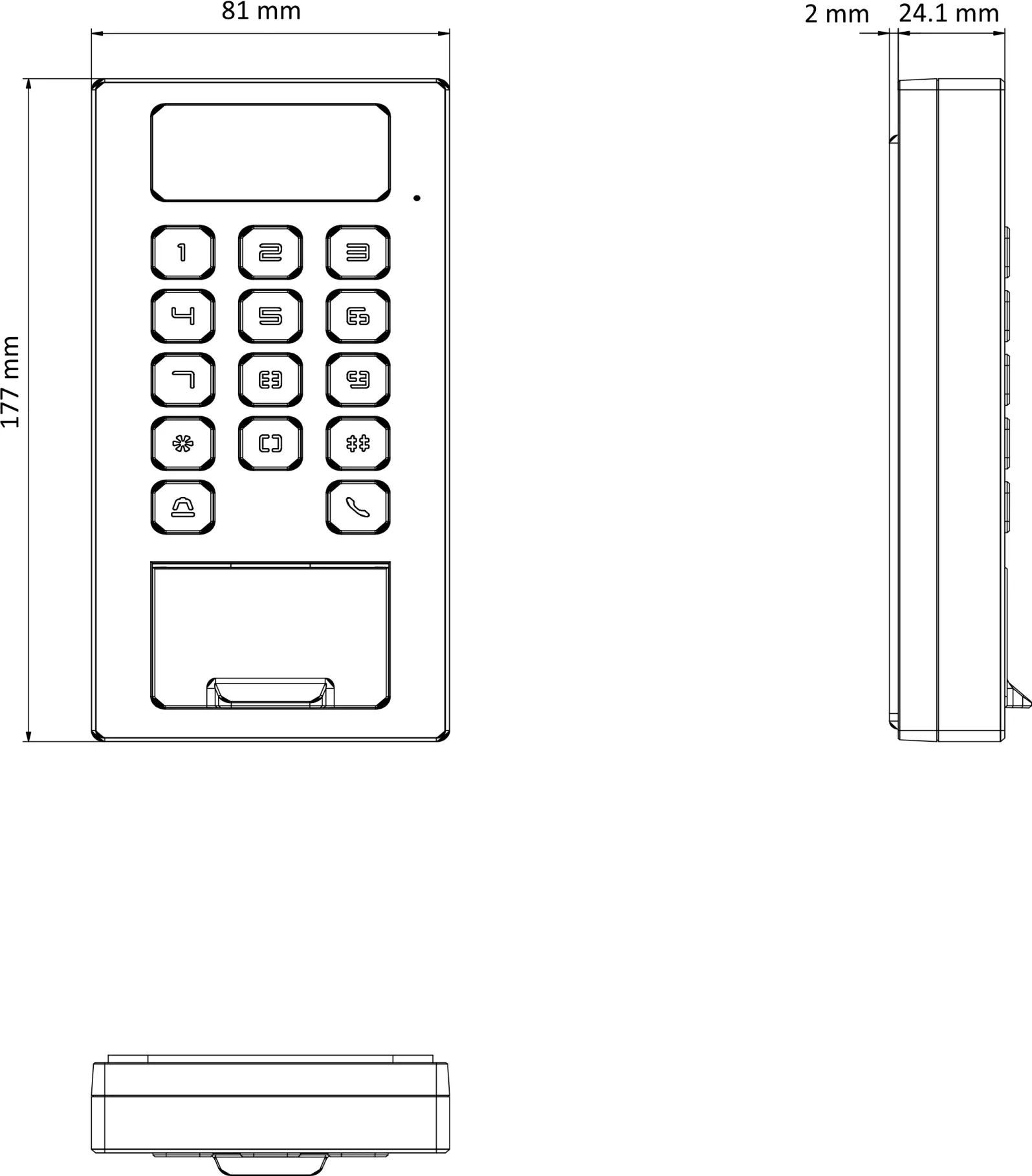 Panel de control de acceso Hikvision DeepinView IP65 IK09 con videoportero-4