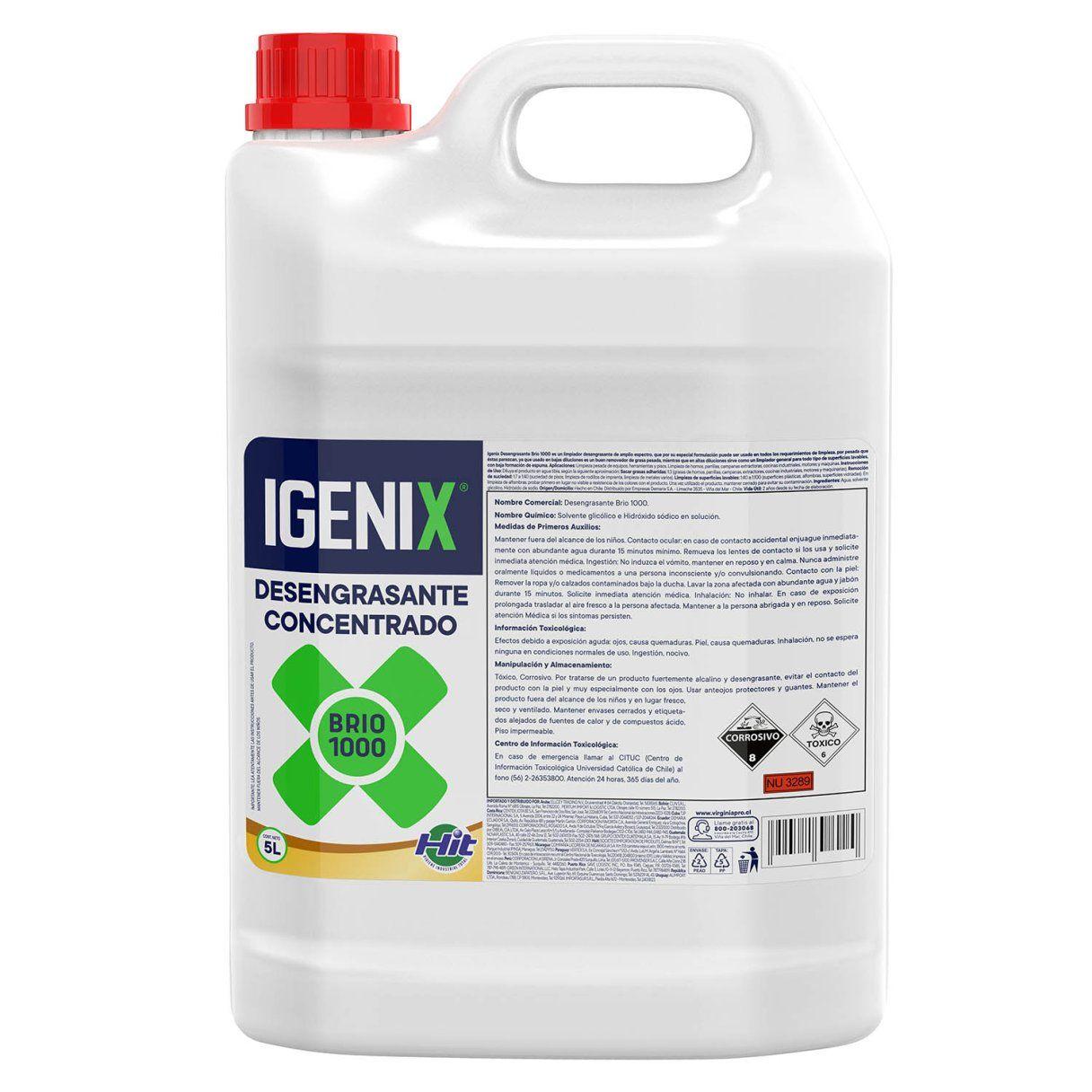 Limpiador desengrasante Igenix Brio 1000 concentrado 5 L-1