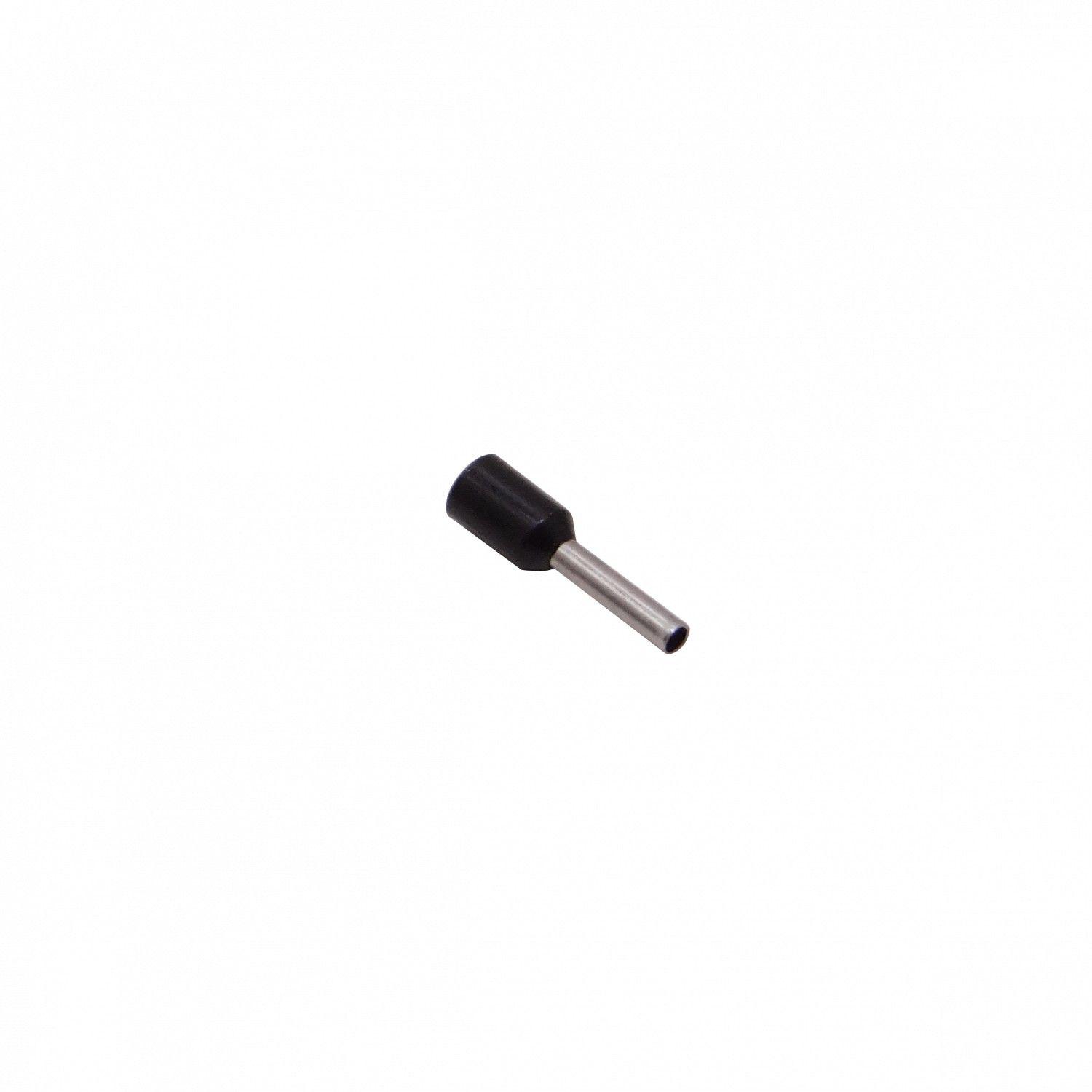 Ferrules aislados 1,0 mm2 AWG18 100 unidades con diámetro de 8/15 mm negro-1