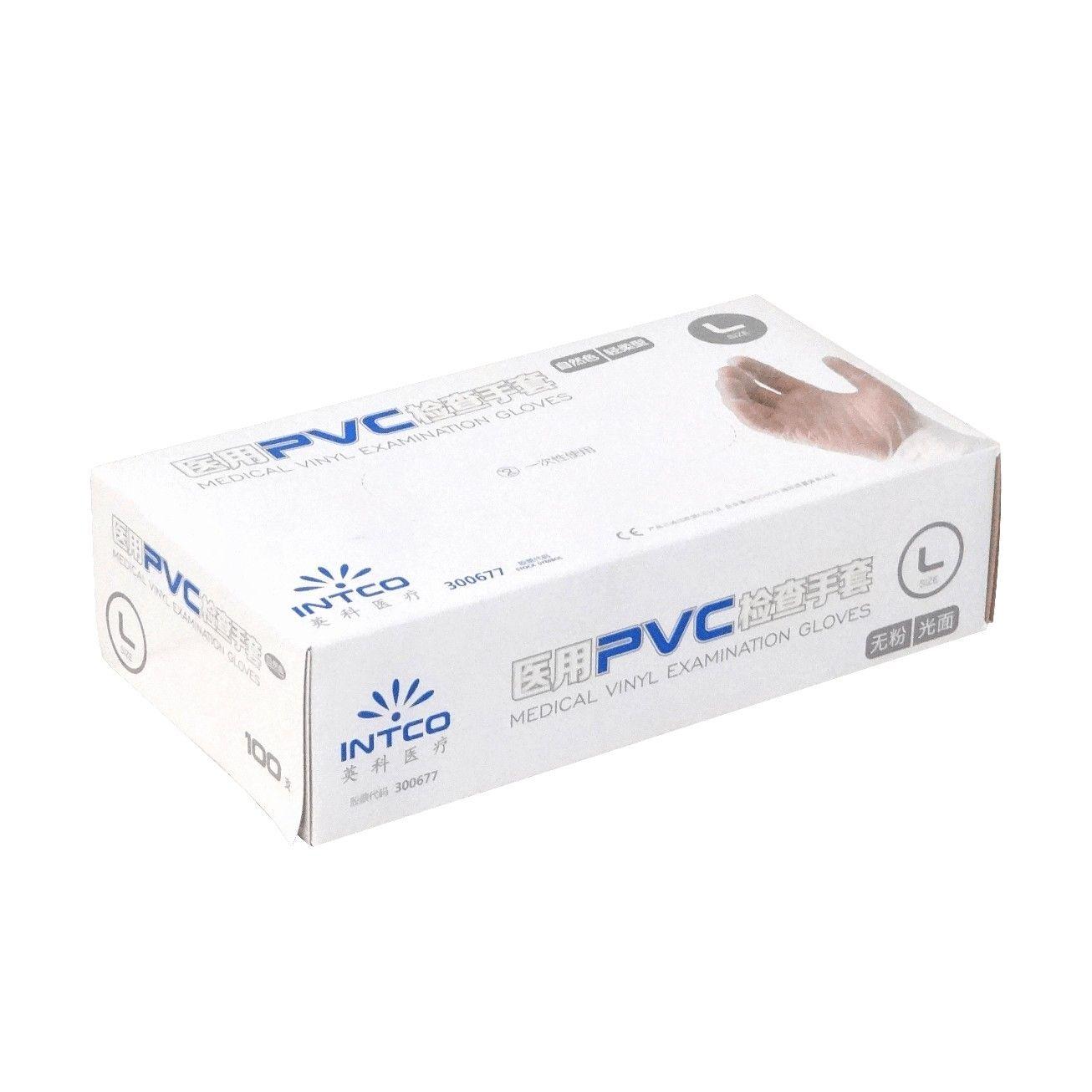 Guantes desechables de PVC 100 unidades talla L color blanco-5