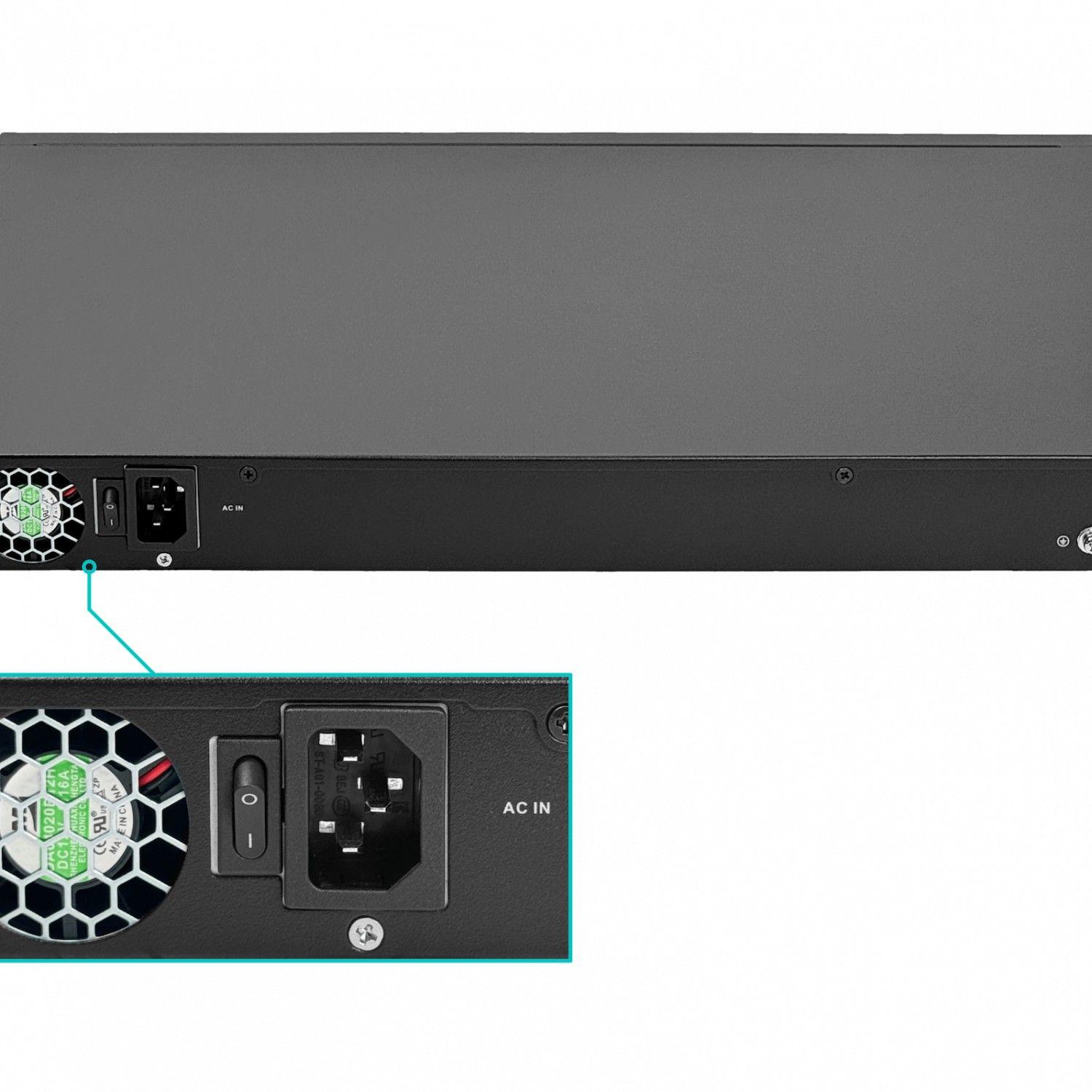 Switch Dahua 18-1000 190 W L2 con 2 SFP y PoE-2