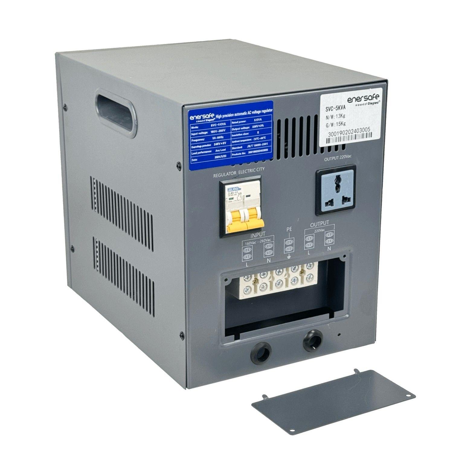 Regulador de tensión Enersafe 5 KVA 4500 W 164-260 VAC-4