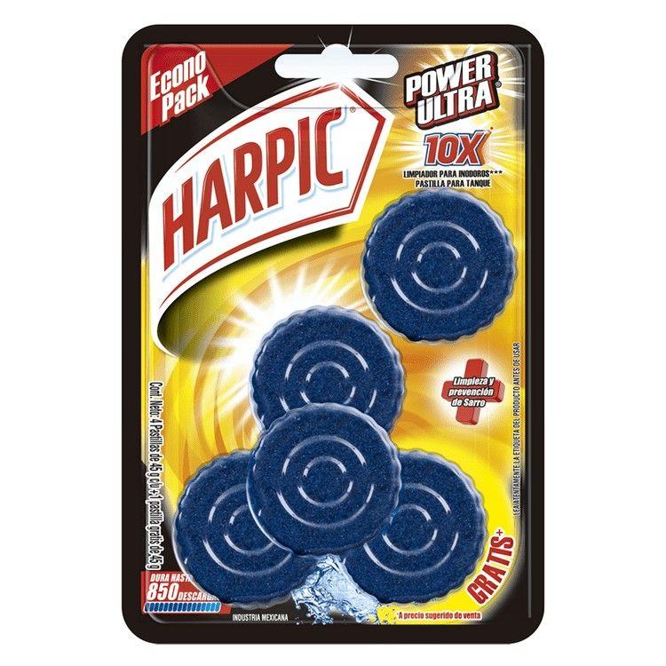 Pastilla para estanque Harpic Power Ultra 45 g x 5 azul-0