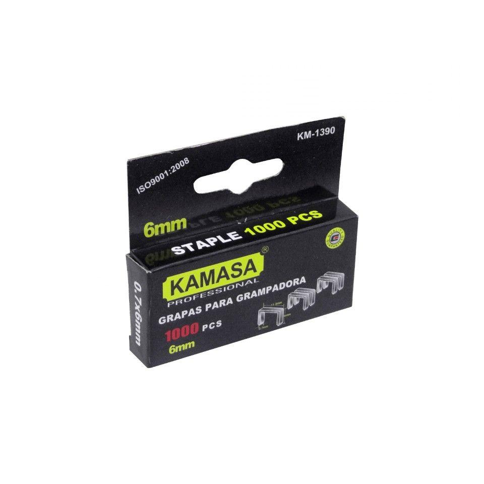 Corchetes Kamasa 6 mm rectangulares 1000 unidades 0,7x6x11,3 mm-5