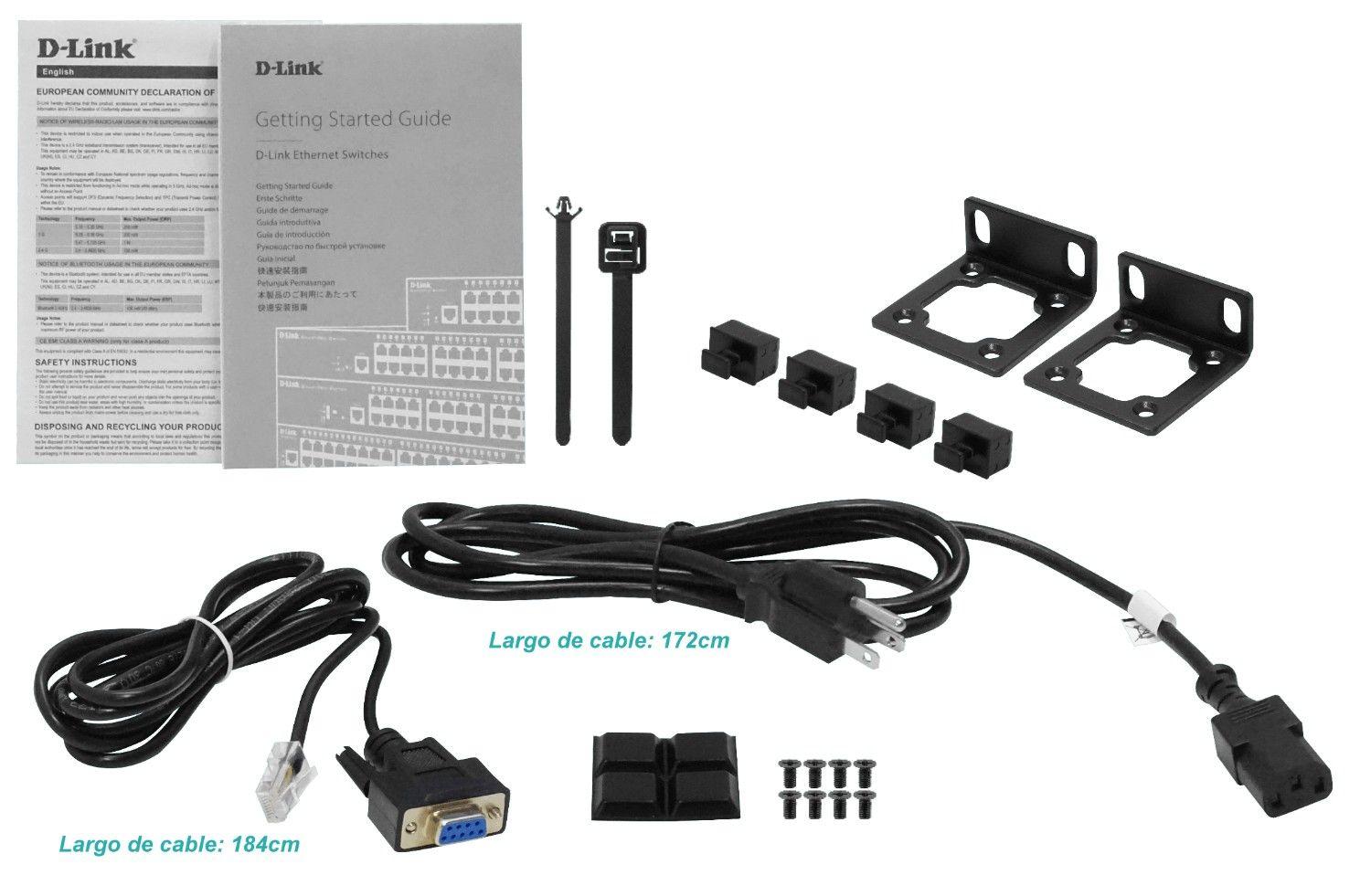 Switch D-Link 24 Puertos PoE+ 370 W con 4 SFP+ 10G-3