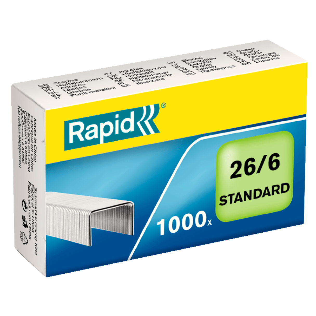 Corchetes Rapid Standard 26/6 Caja de 1000 unidades-1