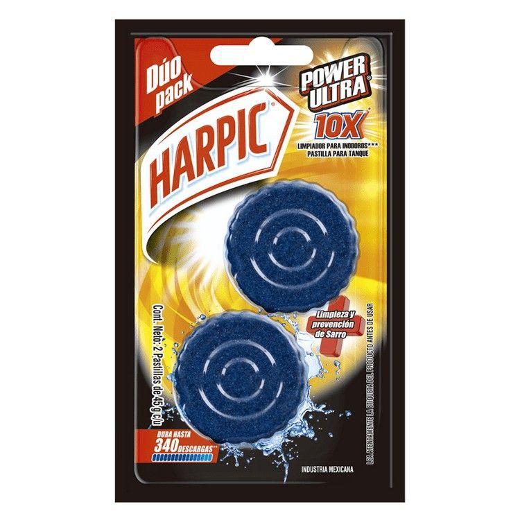 Pastilla para estanque Harpic Power Ultra 45 g x 2 azul-0