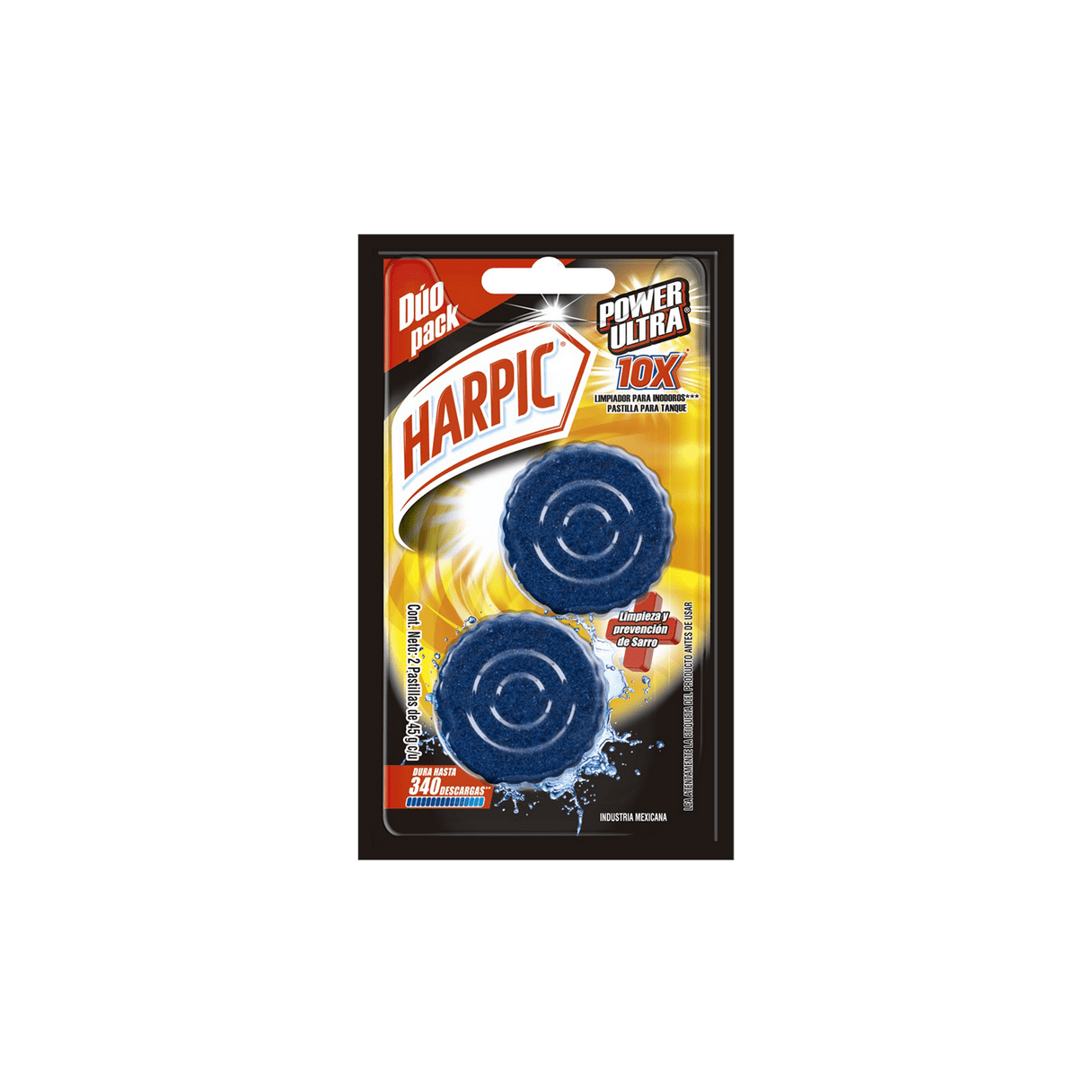 Pastilla para estanque Harpic Power Ultra 45 g x 2 azul-1
