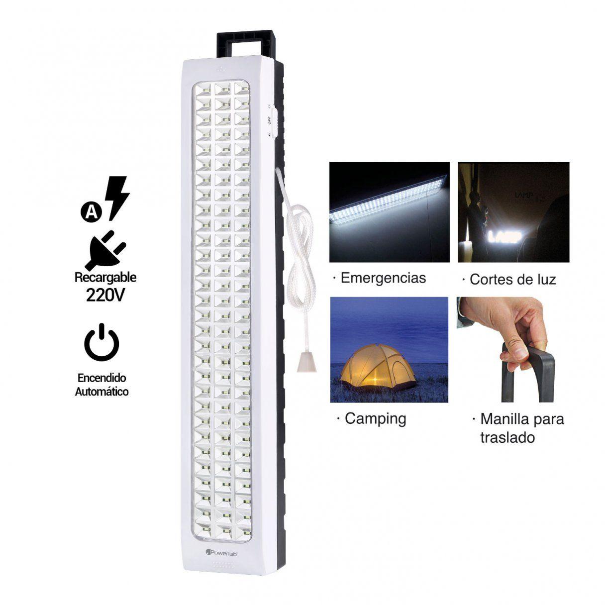 Lámpara de emergencia Powerlab 90 LED recargable 14 horas-3