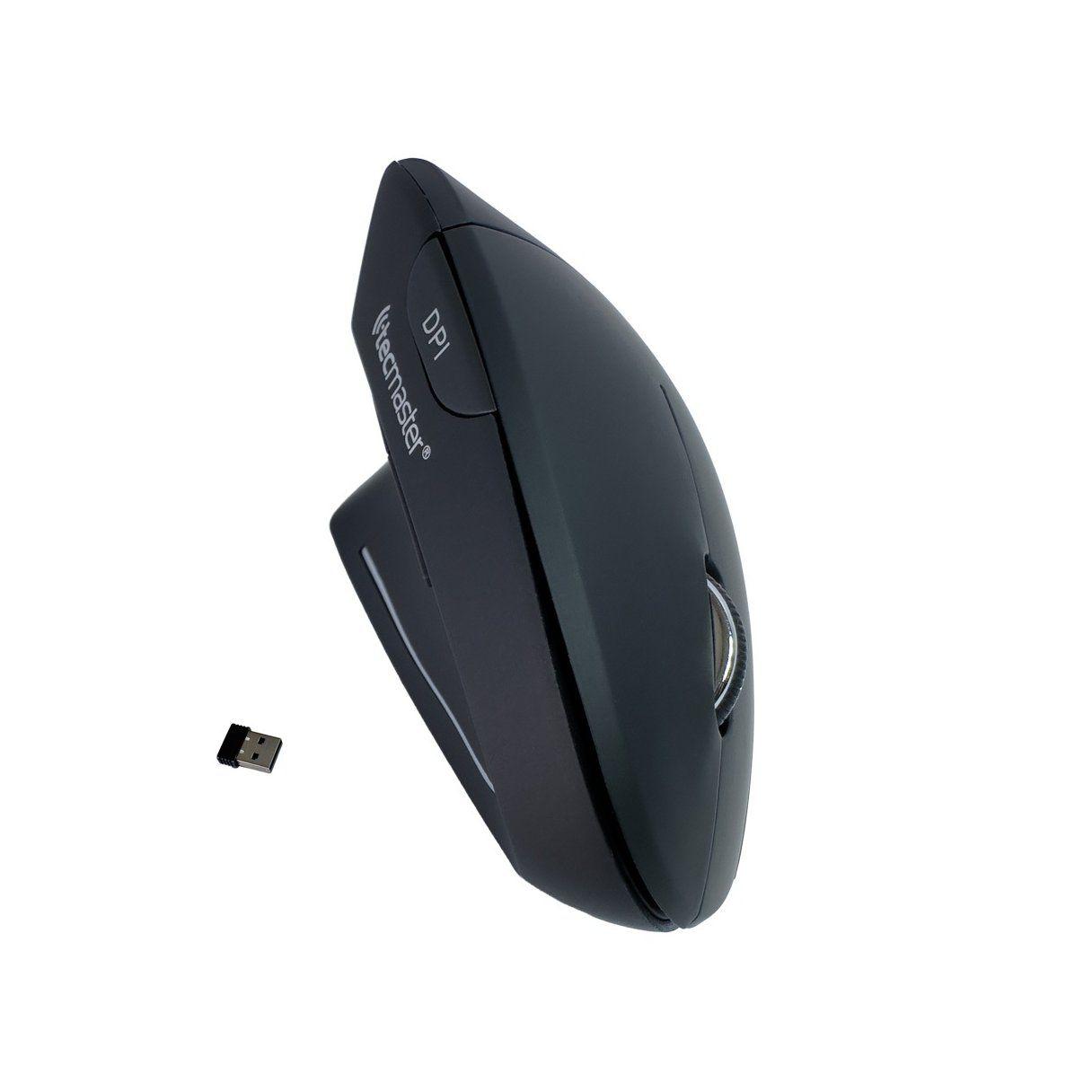 Mouse inalámbrico vertical Tecmaster para zurdos-0