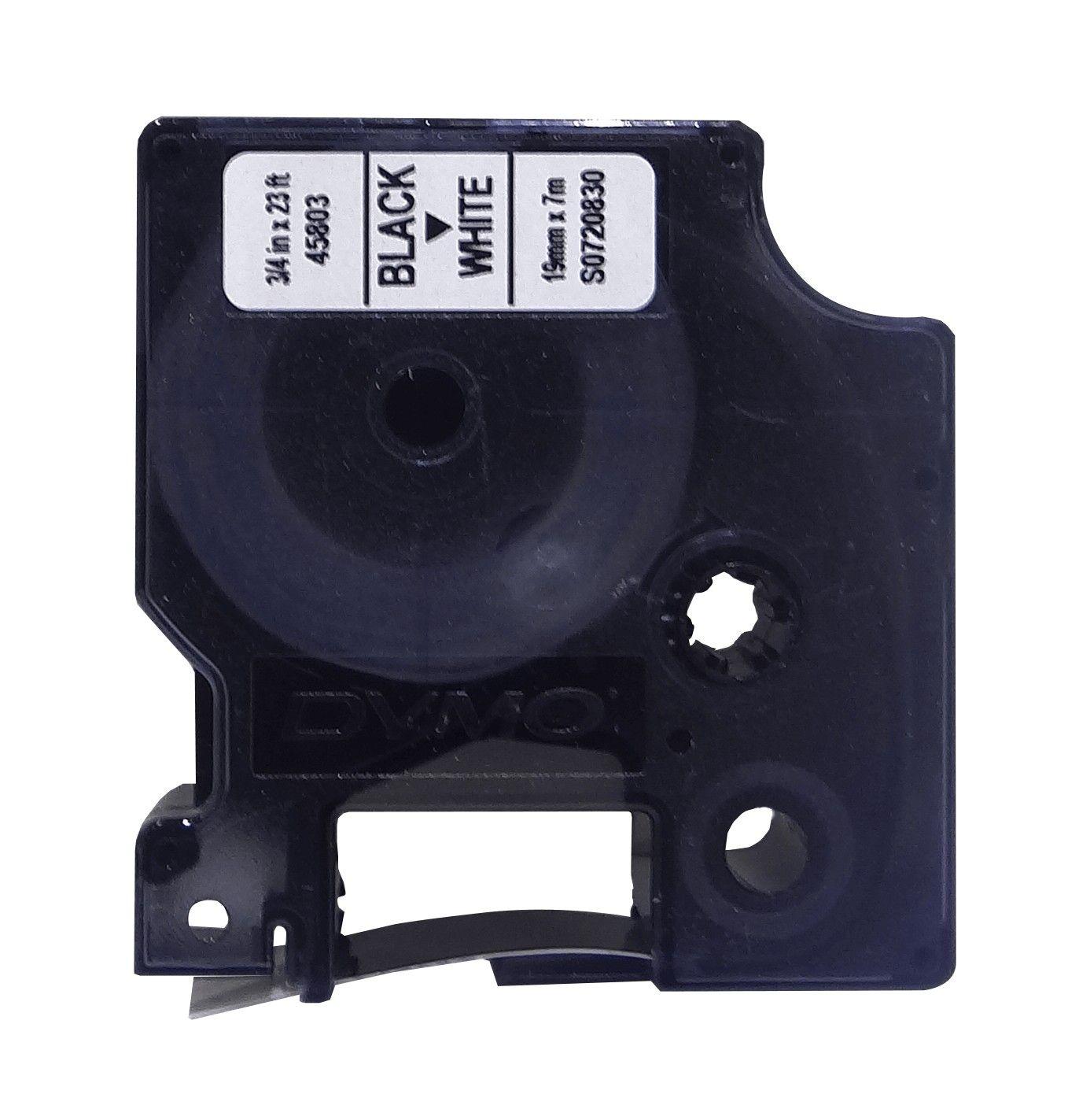 Cinta de etiqueta Dymo D1 19 mm 7 m negro sobre fondo blanco-1