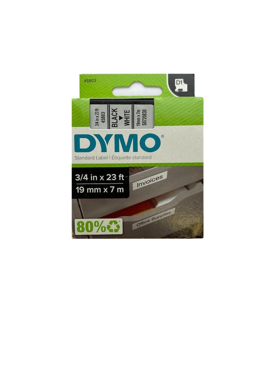 Cinta de etiqueta Dymo D1 19 mm 7 m negro sobre fondo blanco-3
