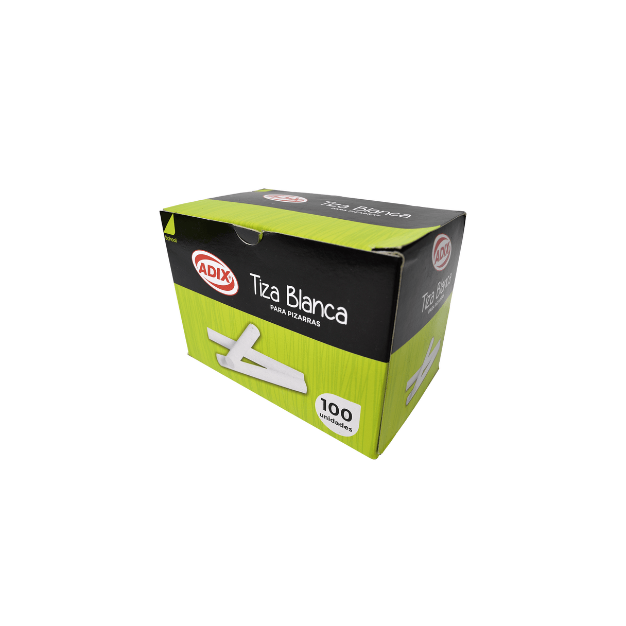 Tiza para pizarra Adix caja de 100 unidades blanca-1