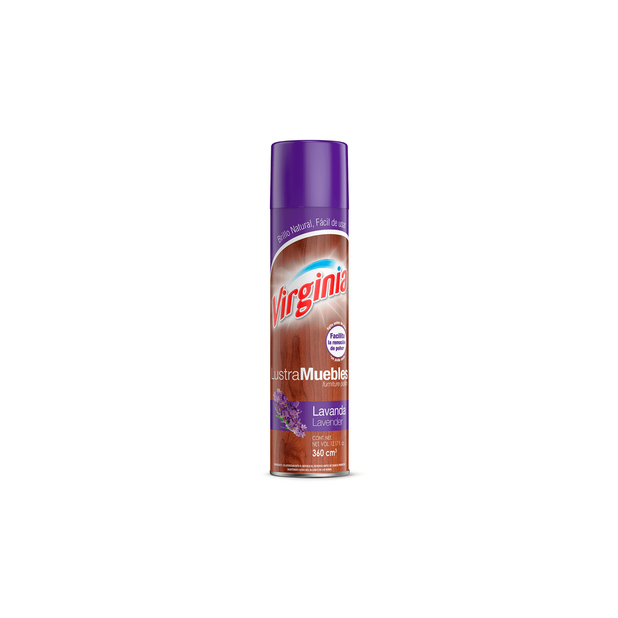 Lustramuebles Virginia aerosol 360 cc con aroma a lavanda-1