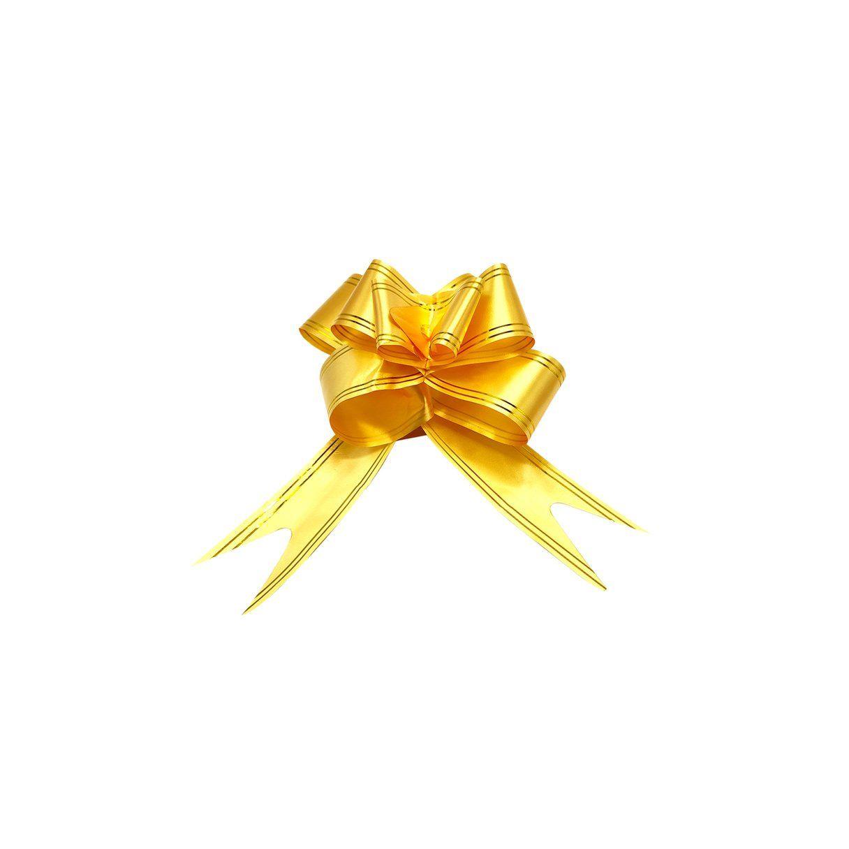 Cinta de regalo FECO con moño 28x47 mm dorado 10 unidades-1