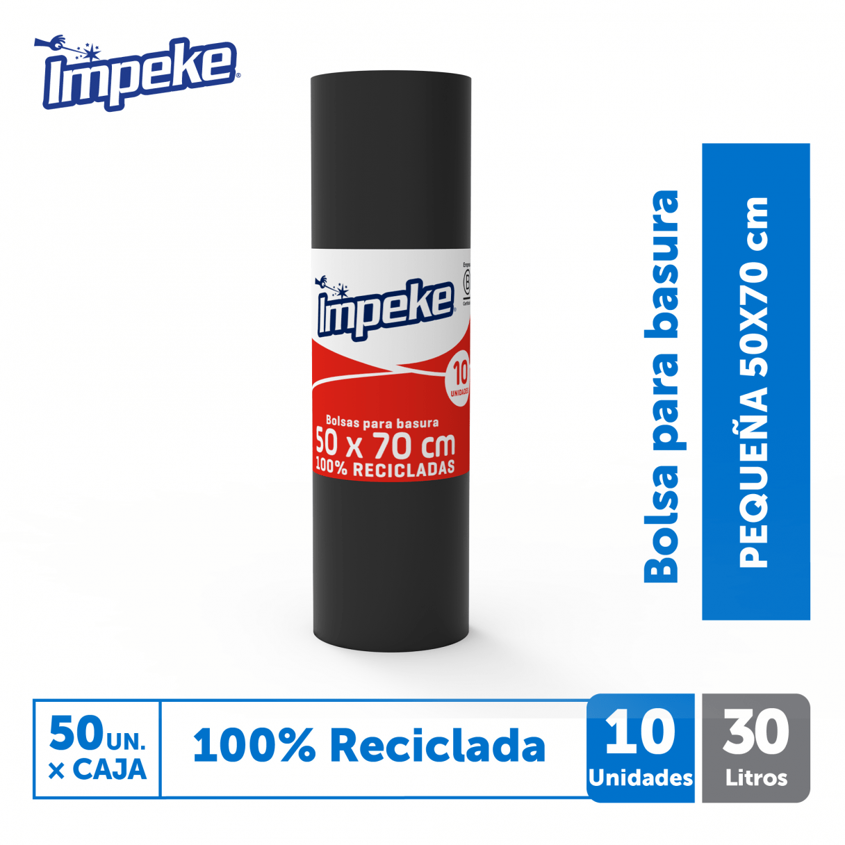 Bolsa de aseo Impeke 50x70 cm 10 unidades-1
