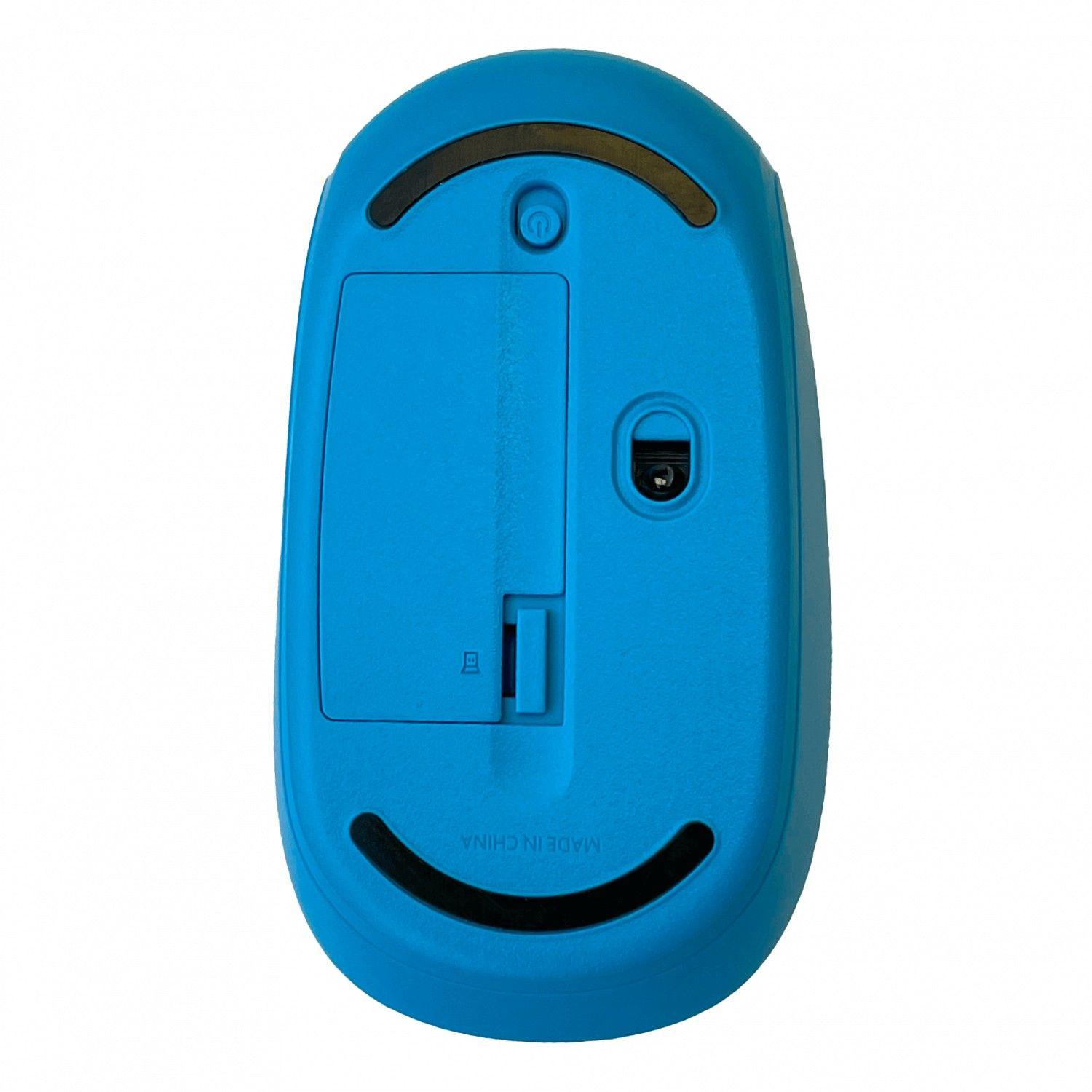 Mouse inalambrico USB-AM 2,4 GHz 1 AA celeste-4