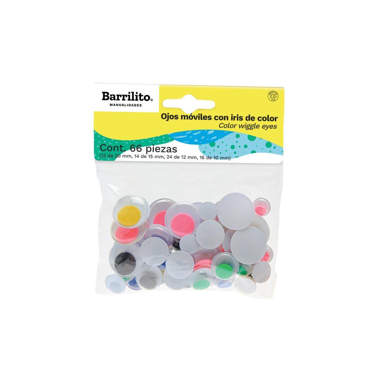 Ojitos surtidos Barrilito con iris de color paquete de 66 unidades-1