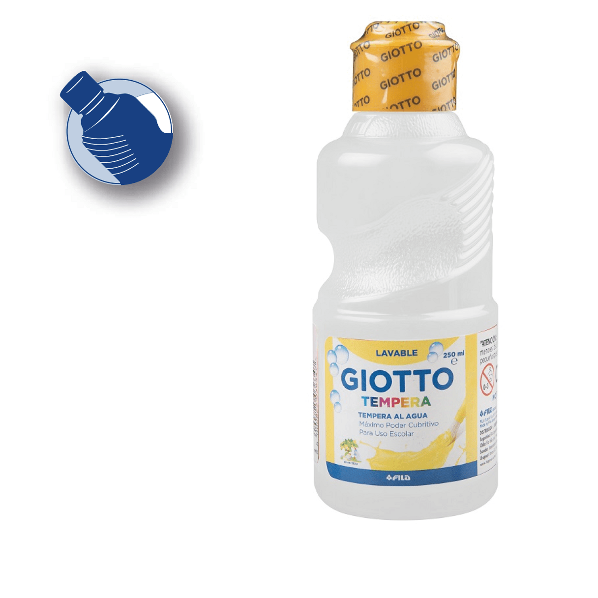 Témpera Giotto 250 ml blanca-1