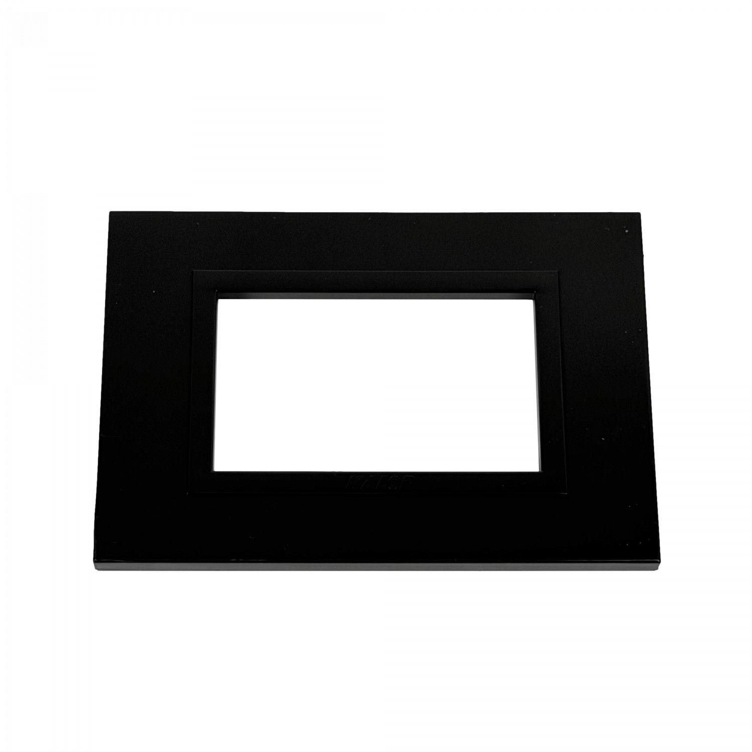 Placa Kalop Zen 3 puestos básica 128x89 mm color negro-1