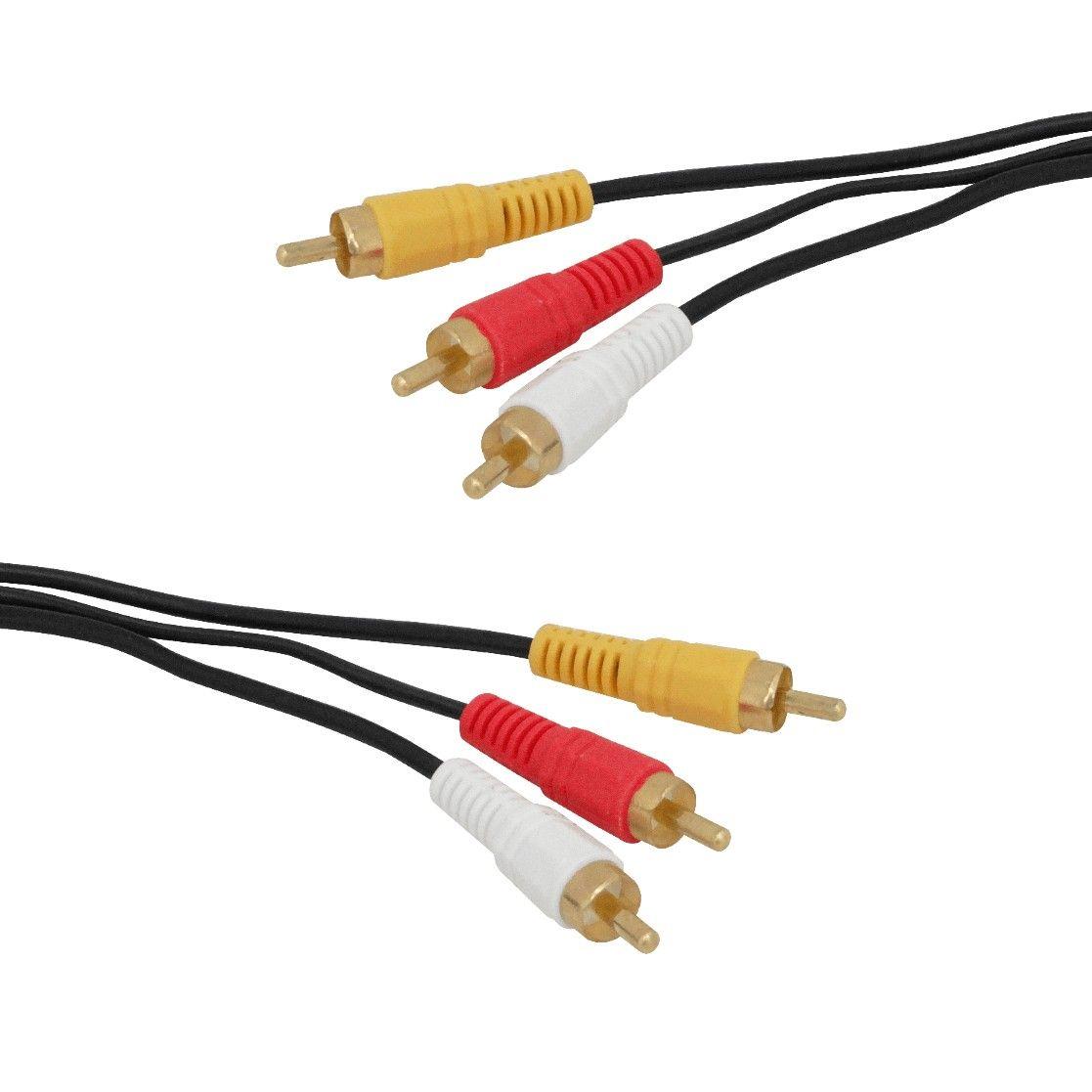 Cable de audio y video RCA 10 m 3x3-1