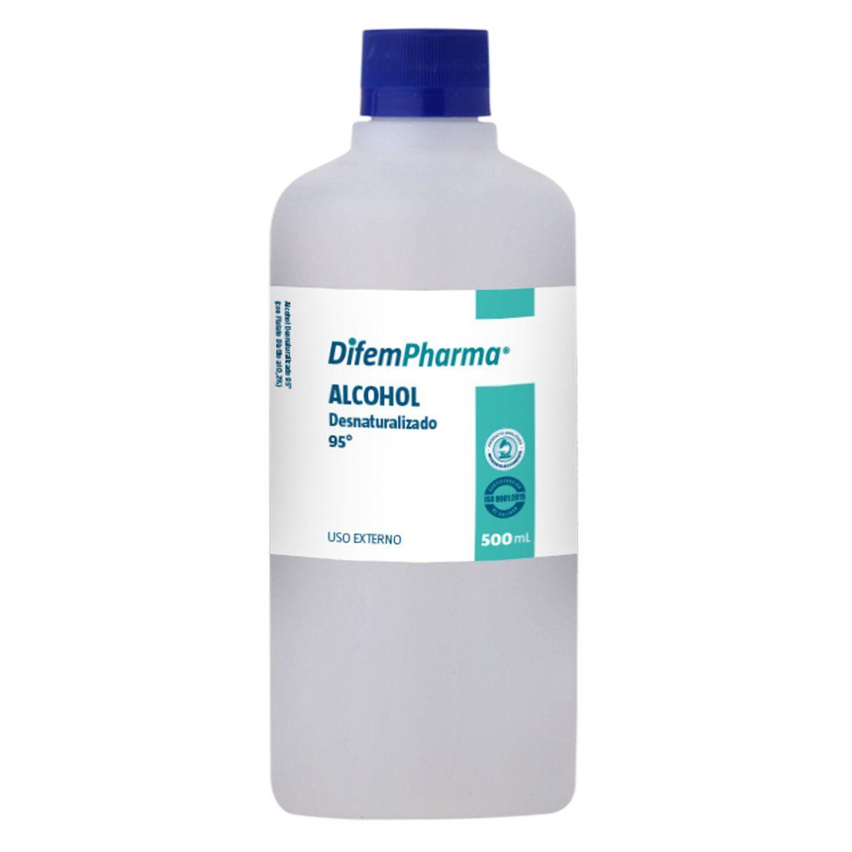 Alcohol desnaturalizado DIFEM PHARMA 95% 500 ml con dosificador-0
