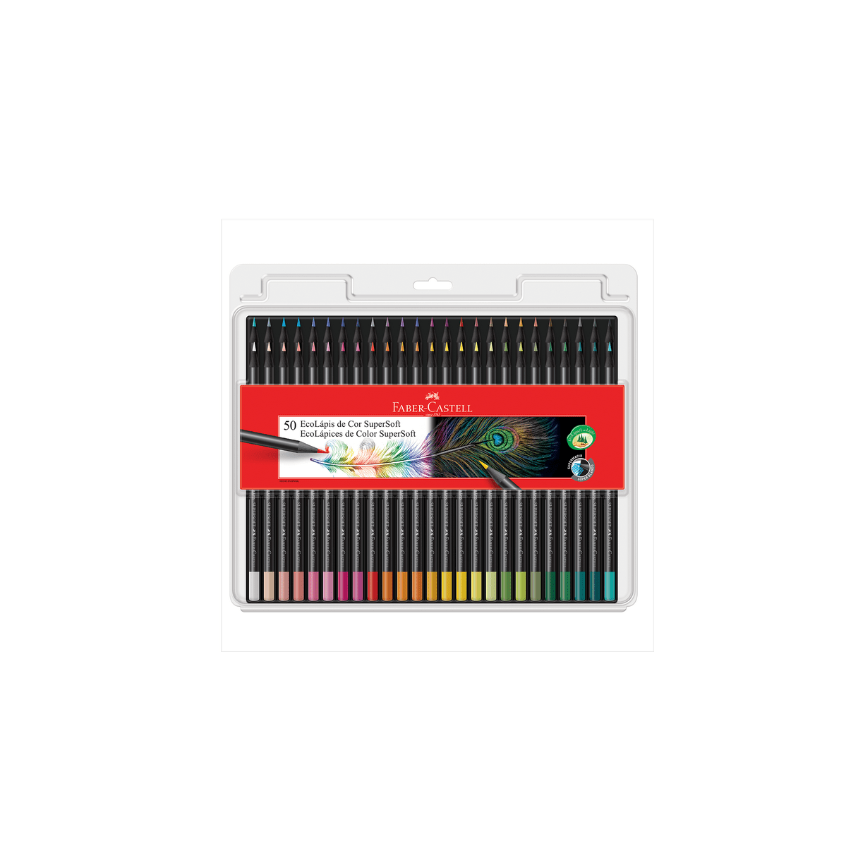 Lápices de color Faber Castell Supersoft estuche de 50 colores-0