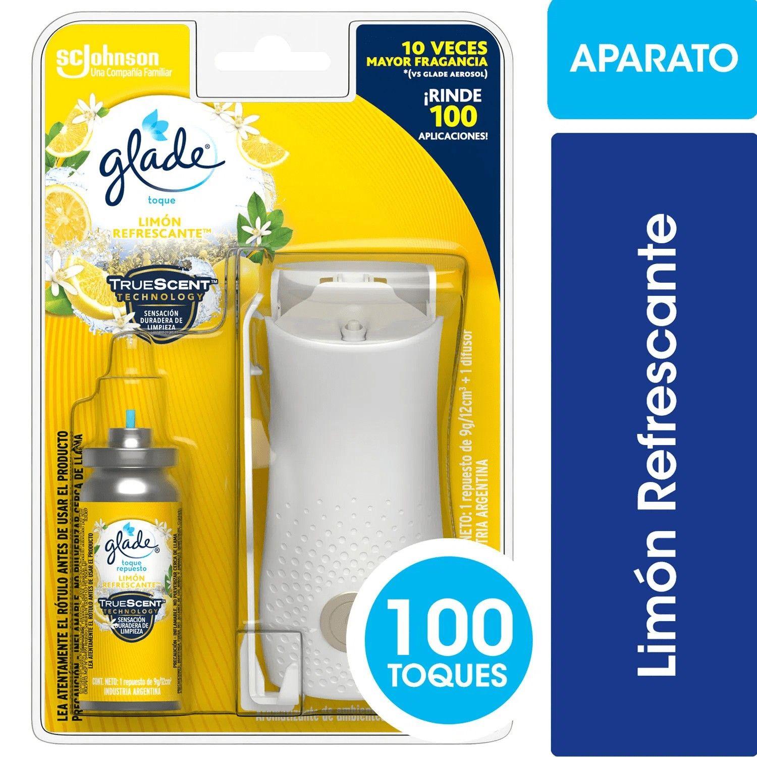 Desodorante ambiental Glade Toque con aparato limón refrescante 12 ml-0
