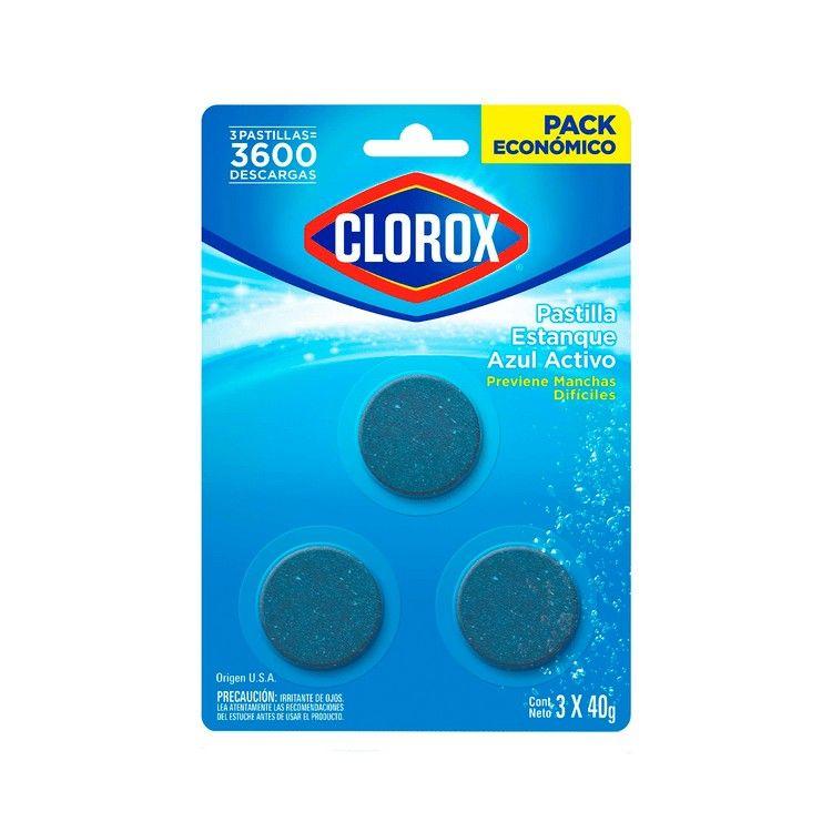 Pastilla desinfectante Clorox 40 g 3 unidades azul-0