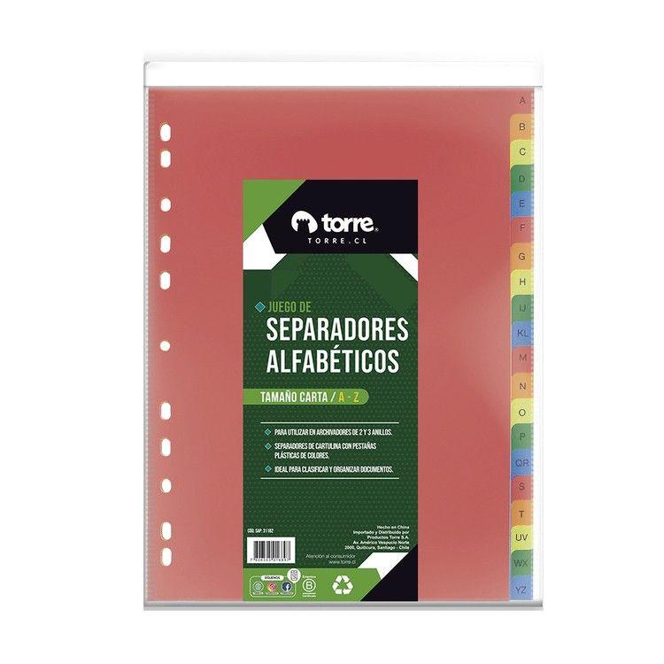 Separador carta Torre A-Z multicolor-0