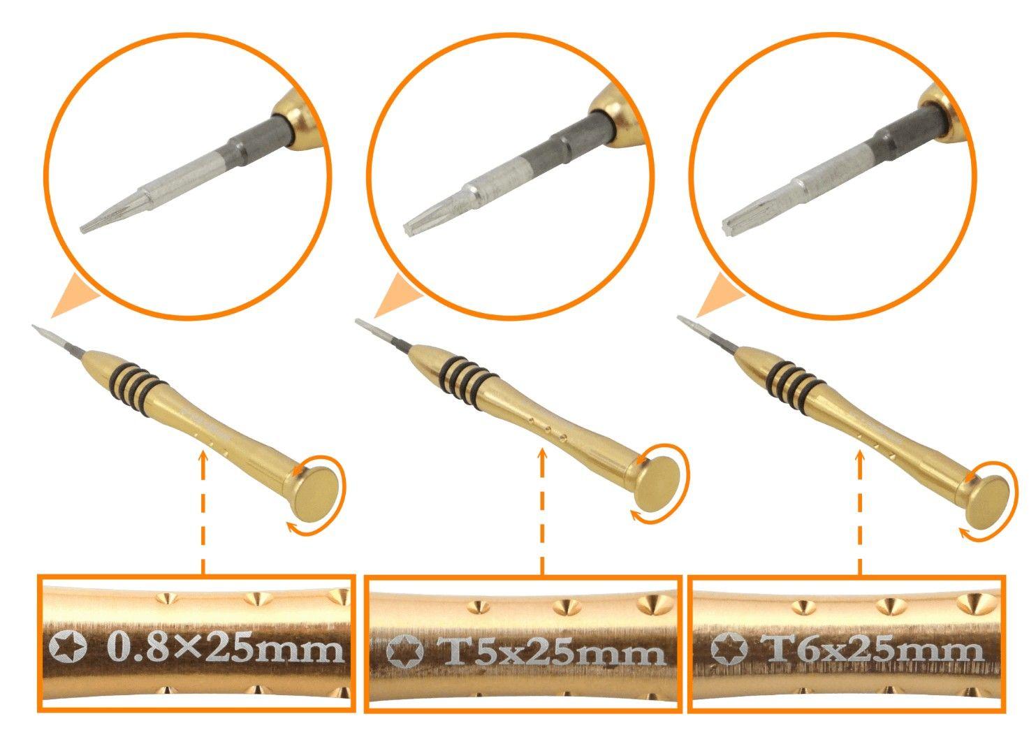 Atornillador de precisión paleta, cruz, estrella, tri-point y Torx 22-60 mm-1